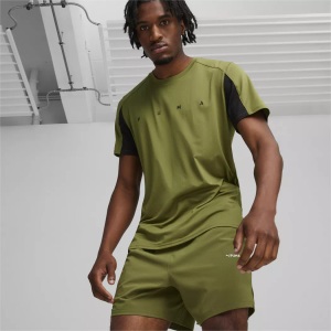 Puma, T-shirt, Rundhals, Kurzarm Unisex Olivegrün L, Puma - T-Shirt, Rundhals, kurzarm, für Herren, Olivegrün, Größe L