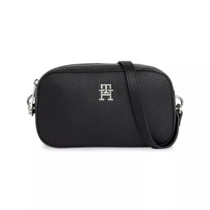 Tommy Hilfiger, Tommy Hilfiger Mini Bag »TH EMBLEM CAMERA BAG«, mit TH-Emblem vorne, Tommy Hilfiger - Reporter Bag, für Damen, Black, One Size