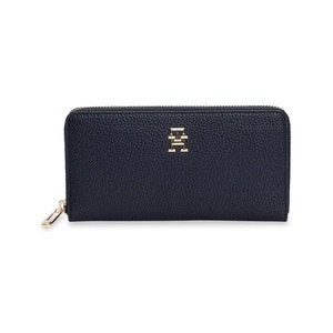 Tommy Hilfiger, Tommy Hilfiger Geldbörse »TH EMBLEM LARGE ZA«, mit TH-Emblem vorne, Tommy Hilfiger - Portemonnaie, für Damen, Marine, Größe ONESIZE