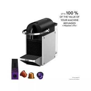 De Longhi, DE-LONGHI EN127.S PIXIE - Nespresso® Kaffeemaschine (Silber), De'Longhi EN127 Nespresso Pixie Kaffeemaschine Silber