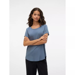 VERO MODA - Bluse, für Damen, Blau, Größe L