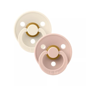 BIBS, BIBS Schnuller Colour Ivory / Blush 6-18 Monate, 2 Stk., BIBS Colour Schnuller, Latex, Rund, 6-12 Monate, Ivory/Blush (2 Stk)