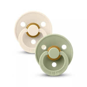 Infinity Pharma, BIBS® BIBS COLOUR Sage-Ivory 6 - 18 Monate Größe 2, BIBS Colour Schnuller, Latex, Rund, 6-12 Monate, Ivory/Sage (2 Stk)