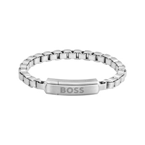Boss, Armband Herren Silber 19cm, BOSS Armband »DEVON, 1580596M, 1580597M, 1580598M«