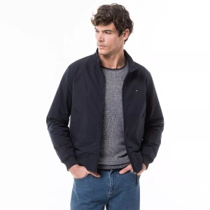 Tommy Hilfiger, Tommy Hilfiger Blouson »HARRINGTON JACKET«, mit Seitentaschen, Tommy Hilfiger - Jacke mit Reissverschluss, für Herren, Blau, Größe S