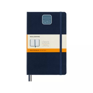 MOLESKINE, Moleskine Notizbuch Erweitert Large/A5 Liniert, Saphir, Moleskine Notizbuch, HC, L/A5, liniert, saphir, 208 Seiten, 606235