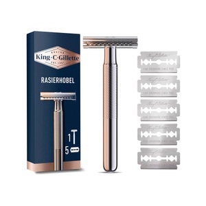 Gillette, Gillette Rasierhobel mit 5 Klingen 1 Rasierer + 5 Klingen, Gillette - Rasierhobel mit 5 Klingen, King C. 1 Stück