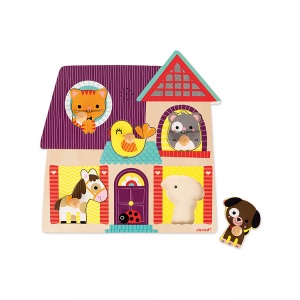 Janod, Janod Musik-Puzzle MEINE KLEINEN FREUNDE 5-teilig, Janod - Soundpuzzle kleine Freunde, 5 Teile, Multicolor