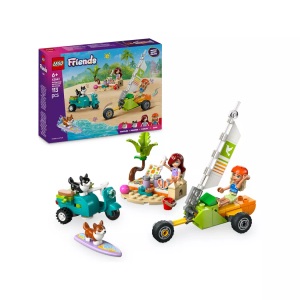 LEGO, 42641 LEGO Friends Strandabenteuer mit Hunden, Konstruktionsspielzeug, LEGO® Spielbausteine »Friends Strandabenteuer mit Hunden 42641«, (113 St.)