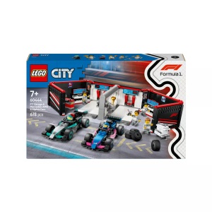 LEGO, 60444 City F1 Garage mit Mercedes-AMG & Alpine Rennautos, Konstruktionsspielzeug, LEGO® Spielbausteine »City Project Alicia 60444«, (678 St.)