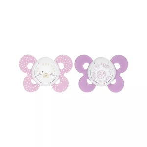 CHICCO, chicco Physio Comfort Silikon-Beruhigungssauger Girl rosa 6M+ 2 Stück - rosa/pink, Chicco - Schnuller, 6-16 Monate, Rosa