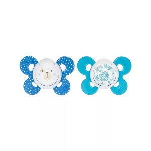 CHICCO, chicco Physio Comfort Silikon-Beruhigungssauger Boy blau 6M+ 2 Stück, Chicco - Schnuller, 6-16 Monate, Blau