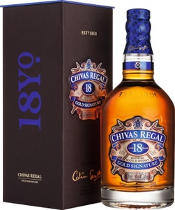 Chivas Brothers Ltd., Chivas Regal 18 Jahre Gold Signature Blended Scotch Whisky 70 cl / 40, 18 Years Blended Scotch Whisky, Spirituosen, 70 cl