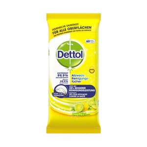 Dettol, Dettol Allzweck-Reinigungstücher 60 Stück, Dettol Antibakteriell Küchen-Reinigungstücher