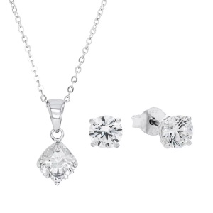 AMOR, Amor Set Collier/Ohrschmuck 50 CM, Amor - Set Collier/Ohrschmuck, 50 CM, Silber