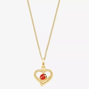 AMOR, Amor Halskette mit Anhänger 38cm, Amor - Halskette mit Anhänger, 38cm, Gelbgold
