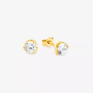 AMOR, Amor Ohrstecker ONE Size, Amor - Ohrstecker, One Size, Gelbgold