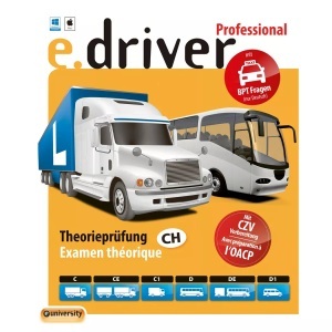 euniversity, euniversity e.driver Professional V1.0 - 700 Fragen [Kat. C/ce/c1/d/de/d1] [PC/Mac] (D/f) Physisch (Box), - PC/MAC