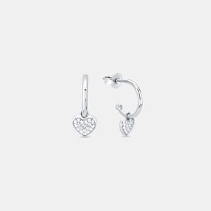 AMOR, Amor S Ohrschmuck Creolen Damen Silber 17mm, Amor - S Ohrschmuck Creolen, 17mm, Silber