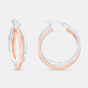 AMOR, Amor S Ohrschmuck Creolen Damen Silber 29mm, Amor - S Ohrschmuck Creolen, 29mm, Silber