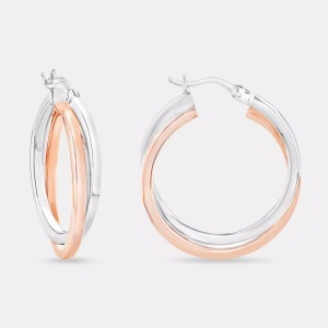 AMOR, Amor S Ohrschmuck Creolen Damen Silber 29mm, Amor - S Ohrschmuck Creolen, 29mm, Silber