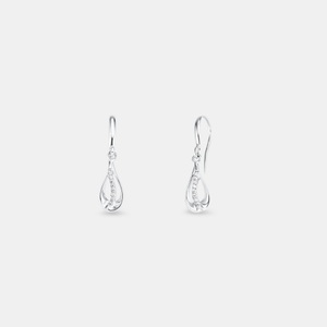 AMOR, Amor S Ohrschmuck Hänger 21mm, Amor - S Ohrschmuck Hänger, 21mm, Silber