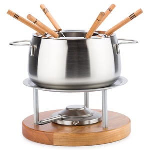 Kuhn Rikon, Kuhn Rikon Fleischfondue Set Zermatt Fonduegerät, Kuhn Rikon - Fondue-Bourguignonne-Set ZERMATT - silber - Edelstahl
