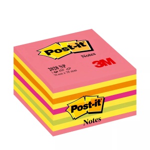 POST-IT, Post-it Haftnotizwürfel 2028NP 76 mm x 45 mm Neonpink, Neongrün, Rosa, Gelb 450 Blatt, POST-IT Würfel 76x76mm 2028-NP neon/pink/450 Blatt