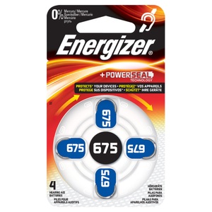 Energizer, Energizer 675 (4Stk.) Hörgerätebatterie, Energizer Hörgerätebatterie 675 4 Stück