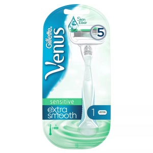 Gillette Venus, Extra Smooth Sensitive Rasierer Damen 1 pezzo, Venus Rasierer Gillette Extra Smooth mit 1 Klinge