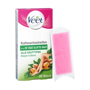 Veet, Veet Kaltwachsstreifen Beine & Körper essential (10x2 Stück), Veet Kaltwachsstreifen Beine und Körper 10x 2 Stück