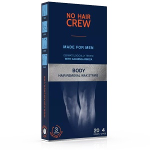 NO HAIR CREW, NO Hair Crew Herren Kaltwachsstreifen für den Körper – Für Männer 20Stück, No Hair Crew Kaltwachsstreifen für Männer (20 Stk)