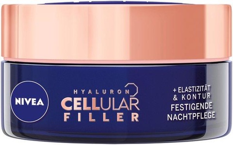 Nivea, Nivea Face Hyaluron Cellular Filler + Elastizität Nachtpflege 50ml, Nivea - Face Hyaluron Cellular Filler + Elastizität Nachtpflege, Elastizität, 50 ml