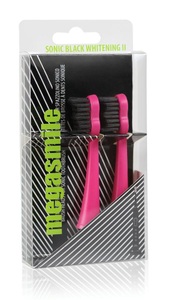 Megasmile, Megasmile Zahnb?rstenkopf Pink 2, Megasmile Sonic Black Whitening 2 Aufsteckbürsten pink Zubehör