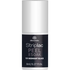 Alessandro, Alessandro Nr.119 - Midnight Black Striplac Nagellack 8ml, Alessandro STRIPLAC 2,0 MIDNIGHT BLACK