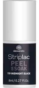Alessandro, Alessandro Nr.119 - Midnight Black Striplac Nagellack 8ml, Alessandro STRIPLAC 2,0 MIDNIGHT BLACK