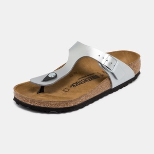 Birkenstock, Zehentrenner-Pantolette Gizeh Birkenstock silber Größe: 38, 