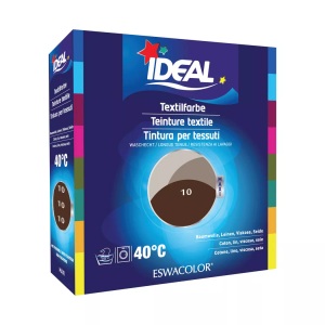 Ideal, IDEAL Baumwolle Color No10 schokolade (1 Stück), IDEAL Textilfarbe Schokolade 10 Maxi (400g)