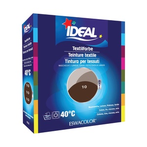 Ideal, IDEAL Baumwolle Color No10 schokolade (1 Stück), IDEAL Textilfarbe Schokolade 10 Maxi (400g)