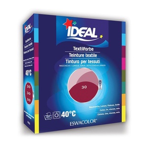 Ideal, IDEAL Baumwolle Color No30 cassis (1 Stück), IDEAL Textilfarbe Cassis 30 Maxi (400g)