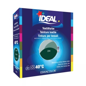 Ideal, IDEAL Baumwolle Color No24 tanne (1 Stück), IDEAL Textilfarbe Tanne 24 Maxi (400g)