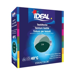Ideal, IDEAL Baumwolle Color No24 tanne (1 Stück), IDEAL Textilfarbe Tanne 24 Maxi (400g)
