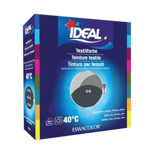 Ideal, IDEAL Baumwolle Color No66 schiefer (1 Stück), IDEAL Textilfarbe Schiefer 66 Maxi (400g)