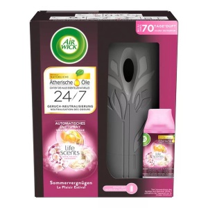 AIR WICK, Air Wick Flüssig Lufterfrischer-Kit Starter Set Sommervergnügen, Air Wick Automatischer Diffusor mit Nachfüllpackung