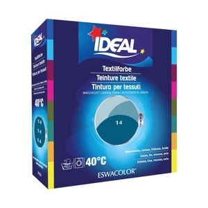 Ideal, IDEAL Baumwolle Color No14 petrol (1 Stück), IDEAL Textilfarbe Petrol 14 Maxi (400g)