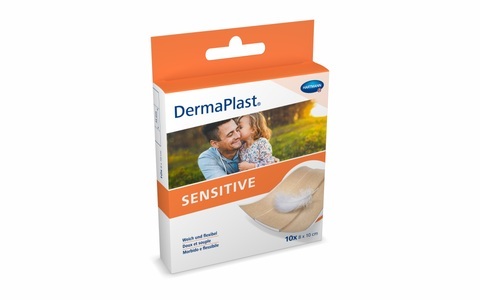 DermaPlast, DermaPlast Sensitive Hautfarben, Wundschnellverband, Zuschneidbar, 8 x 10 cm 8 x 10 cm, DermaPlast SENSITIVE Schnellverband 8x10cm (10 Stk)