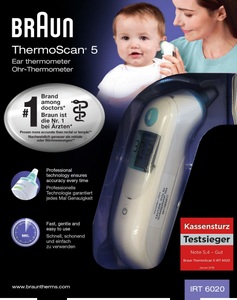 Braun, Braun ThermoScan 6 IRT 6515 Fieberthermometer, Braun Fieberthermometer »6 IRT 6515«