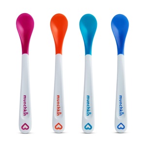 Munchkin, munchkin Sicherheitslöffel White Hot® bunt 4er Pack, Munchkin Erster Fütterlöffel White Hot 4+ Monate