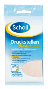 Scholl, Scholl Druckstellen Pflaster Kurotex 5 Stück, Scholl Kurotex Druckstellenpflaster 75x100mm (5 Stk)