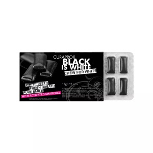 Curaprox, Curaprox Black Is White to go 12Stück, Curaprox Black is White Kaugummi Blister 12 Stück